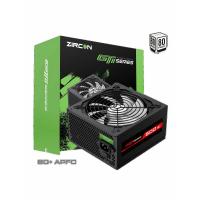 Блок питания ATX ZIRCON GTI-600 80+ (Черный 600W 20+4pin 4+4pin 2*6+2pin 6*SATA 3*MOLEX вентилятор 120мм)