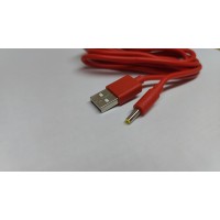 Кабель DeTech USB to DC3.5x1.35мм, красный цвет, 1.5м