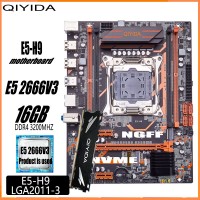 Игровой комплект - материнская платы Qiyida E5H9 LGA2011-3 Intel Xeon E5-2666 V3 10ядер/20потоков, DDR4 16GB RAM