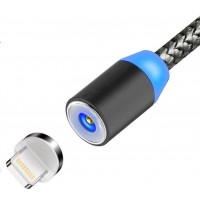 Кабель магнитный usb USLION для быстрой зарядки, кабель USB iPhone с подсветкой