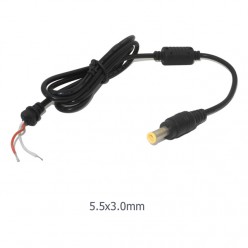 DC кабель Samsung (5.5*3.0 Pin) от блока питания к ноутбуку. Кабель с ферритовым фильтром и застежкой
