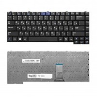 Клавиатура для ноутбука Samsung P400, R18, R19, R20, R20+, R23, R25 Series. Плоский Enter. Черная, без рамки. Оригинальная. Б/У
