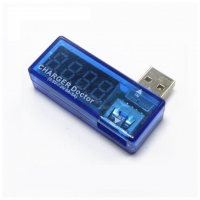 Тестер-индикатор USB зарядных устройств угловой синий 3.5V -7..5V