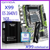 Игровой комплект - материнская платы  QIYIDA X99 LGA2011 v3 Xeon E5-2640 V3 8ядер/16потоков, DDR4 16GB RAM со встроенной POST картой 