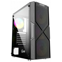 Корпус Powercase Mistral T4B, Tempered Glass, 4x 120mm 5-color fan, CMITB-L4 чёрный