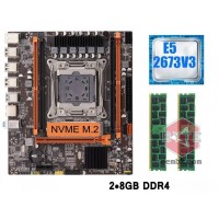 Игровой комплект материнская плата KEYIYOU X99D4M LGA 2011-3, процессор xeon E5 2673 V3, DDR4 16 ГБ