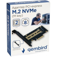 PCI-Express переходник Gembird MF-PCIE-NVME M.2 NVMe SSD 4x PCI-E 3.0 на NGFF(M.2) SSD M key NGFF
