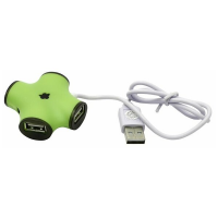 CBR CH-100 Green, USB-концентратор 4 порта, USB 2.0