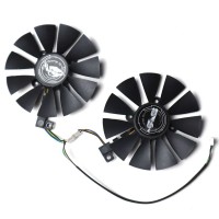 Вентиляторы для видеокарт ASUS RX 570 Dual 1060 1070 460 Strix 470 Mining 480 580 / охлаждающий кулер для видеокарты / 88 мм 4 пин