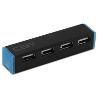 Cbr Контроллер CBR CH 135 USB-концентратор, 4 порта. Поддержка Plug&Play. Длина провода 4,5см.