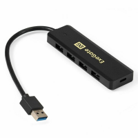 USB-концентратор EX293980RUS USB-Хаб EXEGATE DUB-4P 1 кабель-адаптер USB3.0 --> 4xUSB3.0, Plug&Play
