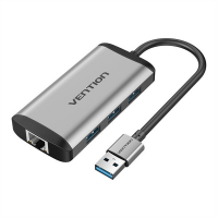 Хаб Vention USB 3.0 to USB3.0*3/Gigabit Ethernet Docking Station